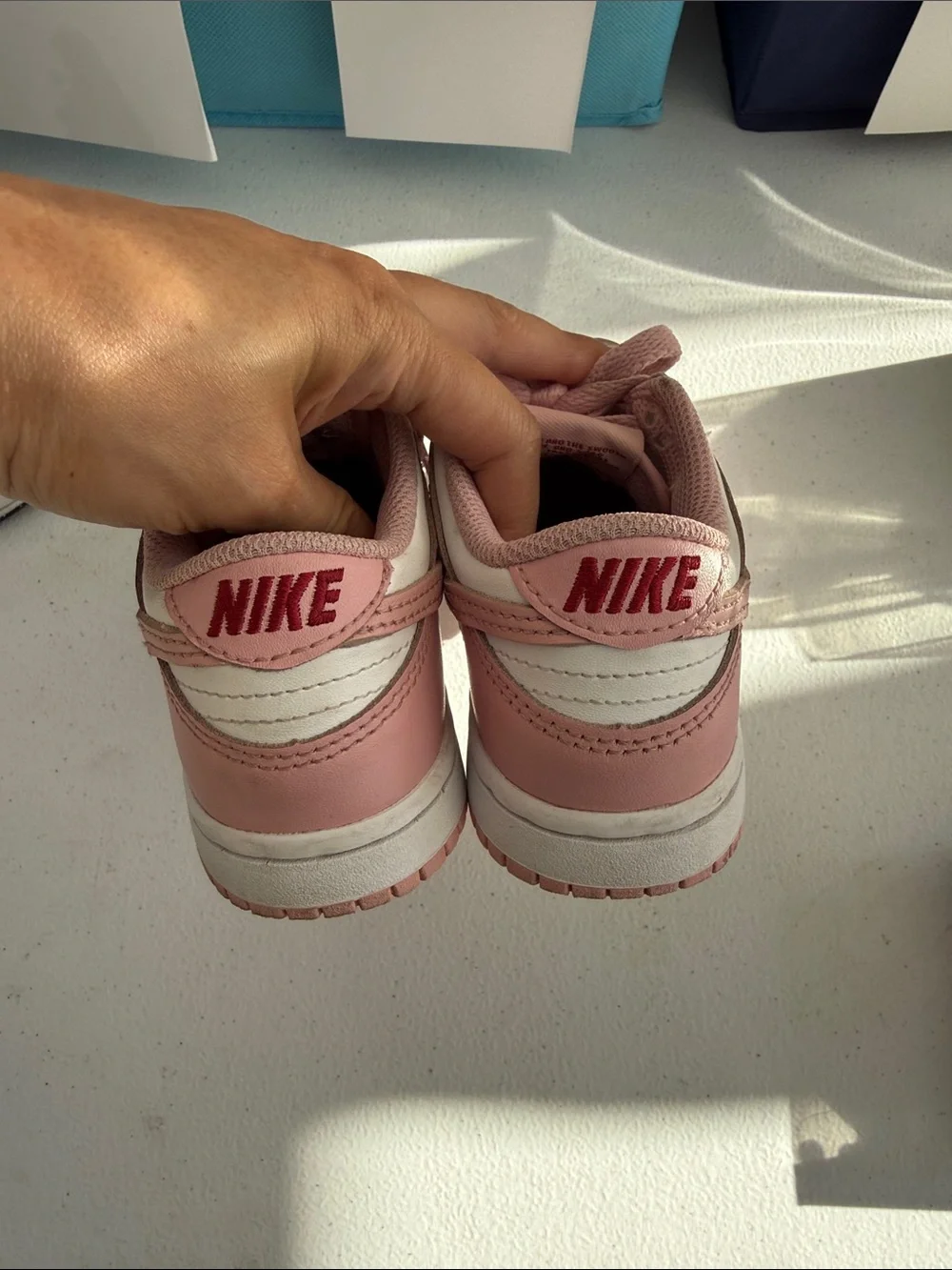 Nike Low-Top Sneakers in Pink and White